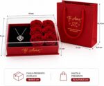 Kit Presente Dia dos Namorados com Caixa Acrílico, rosas, colar, touca de cetim e sacola Te Amo: presente romântico e completo. - Imagem 7