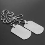 Corrente Masculina de Aço Inox com Pingente Militar: estilo resistente e visual marcante para compor seu look. - Imagem 7