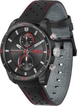 HUGO #Fast masculino: relógio de quartzo 44 mm em aço inox, 5 ATM, estilo esportivo e elegante. - Imagem 3