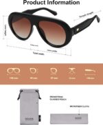 Óculos de sol SOJOS SJ2390 Aviator feminino: estilo e proteção para compra segura e elegante - Imagem 5