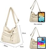 Bolsa feminina transversal com vários bolsos e grande capacidade para passeio, trabalho e uso casual - Imagem 3