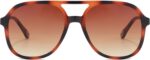 Óculos de sol aviador retrô feminino e masculino: estilo vintage clássico com proteção e visual moderno - Imagem 5
