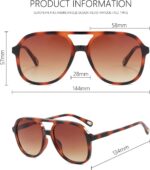 Óculos de sol aviador retrô feminino e masculino: estilo vintage clássico com proteção e visual moderno - Imagem 6