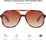 Óculos de sol aviador retrô feminino e masculino: estilo vintage clássico com proteção e visual moderno - Imagem 7