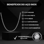 Cordão Corrente Aço Inoxidável 70cm Masculino: resistência, estilo e presente perfeito para qualquer ocasião - Imagem 4
