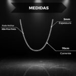 Cordão Corrente Aço Inoxidável 70cm Masculino: resistência, estilo e presente perfeito para qualquer ocasião - Imagem 5