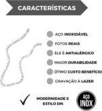 Corrente masculina fina em aço inox 60cm, resistente e elegante para uso diário. - Imagem 3