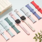 Pulseira esportiva de silicone para Apple Watch: confortável, ajustável e compatível com vários tamanhos. - Imagem 3