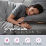 Pulseira esportiva de silicone para Apple Watch: confortável, ajustável e compatível com vários tamanhos. - Imagem 4