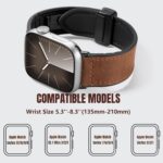 Pulseira Charlam magnética de couro e silicone para Apple Watch Ultra e Series, confortável, elegante e com ajuste perfeito. - Imagem 5