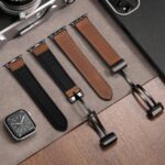 Pulseira Charlam magnética de couro e silicone para Apple Watch Ultra e Series, confortável, elegante e com ajuste perfeito. - Imagem 9