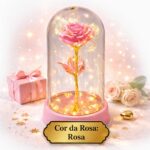 Rosa Encantada na Cúpula com LED: presente romântico e decoração exclusiva para namorada, casamento e aniversário. - Imagem 7