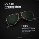 KALIYADI óculos de sol aviador polarizados com bloqueio UV para homens e mulheres, estilo clássico e proteção diária - Imagem 3