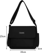 ALWY Bolsa Feminina de Nylon Tactel: leve, resistente e ideal para faculdade, trabalho e uso casual - Imagem 8