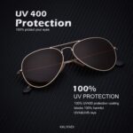 KALIYADI óculos de sol aviador polarizados com bloqueio UV para homens e mulheres, estilo clássico e proteção diária - Imagem 4