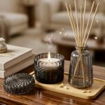 Kit DUADELI Mahal Noir: vela, difusor e bandeja em bambu para perfumar e decorar com sofisticação. - Imagem 6