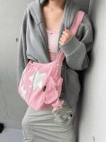 Bolsa feminina carteiro casual com grande capacidade: leve, prática e versátil para usar na mão, ombro ou transversal - Imagem 7