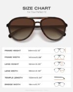 Óculos de sol aviador retrô com proteção UV: estilo clássico moderno, unissex e ideal para comprar com conforto e elegância. - Imagem 5