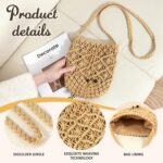 Bolsa de palha feminina com corrente: leve, casual e perfeita para praia e verão - Imagem 4