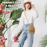 Bolsa de palha feminina com corrente: leve, casual e perfeita para praia e verão - Imagem 5