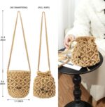 Bolsa de palha feminina com corrente: leve, casual e perfeita para praia e verão - Imagem 6