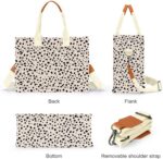 Bolsa de lona feminina com bolsos: prática, versátil e ideal para trabalho, ombro ou transversal. - Imagem 6