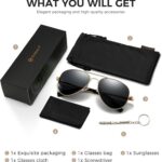 SUNGAIT óculos aviador clássicos com proteção UV400 polarizada: estilo atemporal e conforto para homens e mulheres. - Imagem 6
