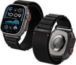 Pulseira Spigen WBF1 preta para Apple Watch, confortável e compatível com vários modelos 49mm a 42mm