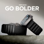Pulseira Spigen WBF1 preta para Apple Watch, confortável e compatível com vários modelos 49mm a 42mm - Imagem 3