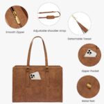 LOVEVOOK Bolsa feminina vintage para laptop 39,6 cm: grande capacidade, elegante e ideal para trabalho e estudos. - Imagem 6