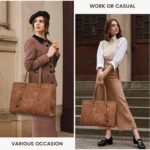 LOVEVOOK Bolsa feminina vintage para laptop 39,6 cm: grande capacidade, elegante e ideal para trabalho e estudos. - Imagem 8