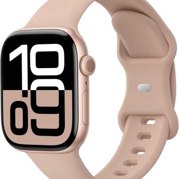 Pacote com 6 pulseiras finas para Apple Watch: estilo masculino, conforto e compatibilidade ampla com vários modelos e tamanhos.