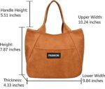 Bolsa de veludo cotelê leve e durável para uso diário, trabalho, praia, viagem e compras, estilo casual unissex - Imagem 5