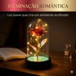 Luminária Flor Rosa Encantada na Cúpula com LED: presente romântico durável para decorar quarto e sala. - Imagem 8