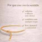 Cinto Corrente Feminino Dourado Ajustável: elegante, moderno e versátil para cintura e quadril. - Imagem 3