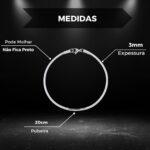 Kit Corrente Rabo Rato com Cruz e Pulseira em Aço Inox 316: presente masculino elegante e resistente. - Imagem 7