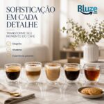 Conjunto com 6 Xícaras de Vidro Dupla Parede 90ml: mantém a bebida quente por mais tempo com elegância e resistência ao calor. - Imagem 6