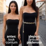 Cinto Corrente Feminino Ajustável: brilho glamour que valoriza vestidos e jeans com estilo e elegância. - Imagem 7