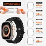 Pulseira Ocean de silicone para Apple Watch Ultra 49/45/44/42 mm, confortável e resistente para uso diário. - Imagem 3