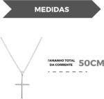 Colar cordão masculino com crucifixo em aço inox, 50 cm, estilo durável para uso diário. - Imagem 5