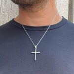 Colar cordão masculino com crucifixo em aço inox, 50 cm, estilo durável para uso diário. - Imagem 8