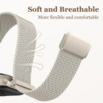 Pulseira Zedoli Milanesa magnética em aço inox compatível com Apple Watch, ajuste seguro e elegante para 38 a 49 mm - Imagem 3
