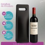 Porta Vinho Couro Sintético elegante: protege, transporta e valoriza sua garrafa com estilo para presente ou uso pessoal. - Imagem 3