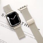 Pulseira Zedoli Milanesa magnética em aço inox compatível com Apple Watch, ajuste seguro e elegante para 38 a 49 mm - Imagem 8