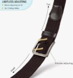 Pacote com 2 cintos elásticos masculinos: conforto, ajuste flexível e estilo casual para golfe, jeans e uso diário - Imagem 4
