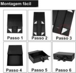 Caixa de Presente Premium Rígida com Trava Magnética e Laço de Cetim: elegância, resistência e praticidade para presentear com sofisticação. - Imagem 3