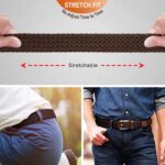 Cinto masculino elástico trançado 3,5 cm, 2 unidades, ideal para jeans e golfe com ajuste confortável e versátil - Imagem 4