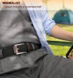 Cinto masculino elástico trançado 3,5 cm, 2 unidades, ideal para jeans e golfe com ajuste confortável e versátil - Imagem 5