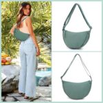 Bolsa transversal BESMART impermeável e leve, estilo casual unissex, ideal para viagens e uso diário, verde. - Imagem 6