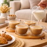 4 Xícaras de Vidro Dupla Parede 150ml: isolamento térmico, borossilicato e design elegante para café, chá e presente sofisticado. - Imagem 7